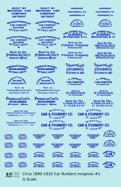 1900 Era Various Car Builder Insignias