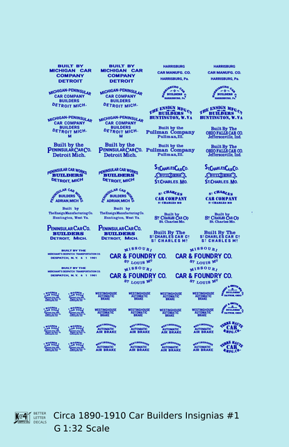 1900 Era Various Car Builder Insignias