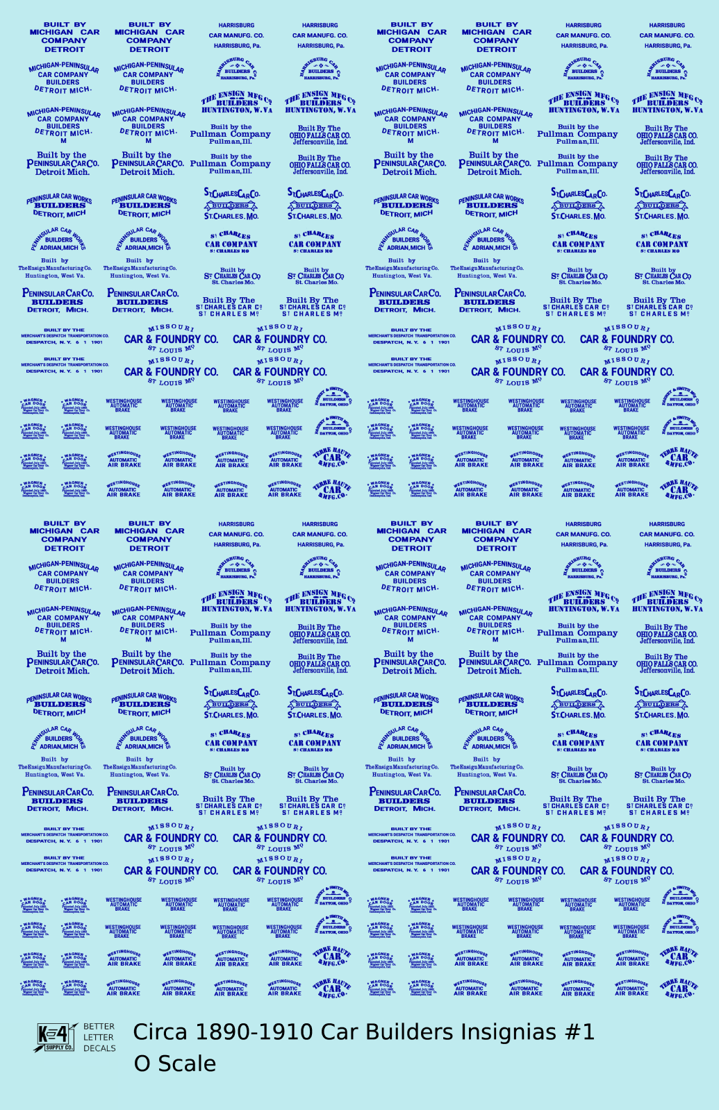 1900 Era Various Car Builder Insignias