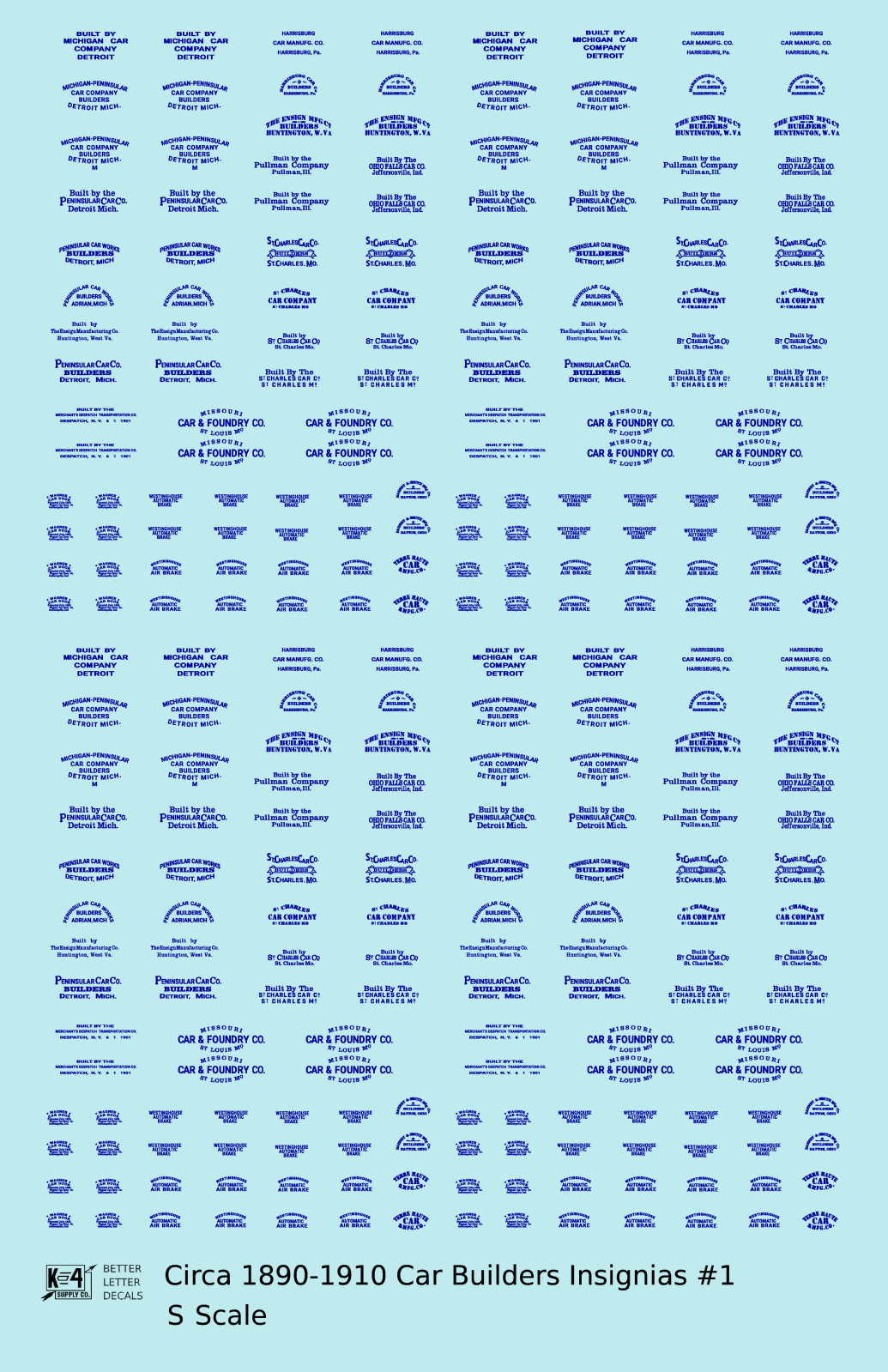 1900 Era Various Car Builder Insignias
