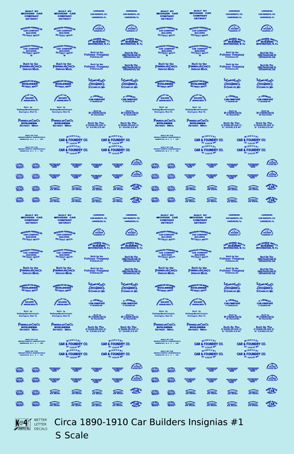 1900 Era Various Car Builder Insignias