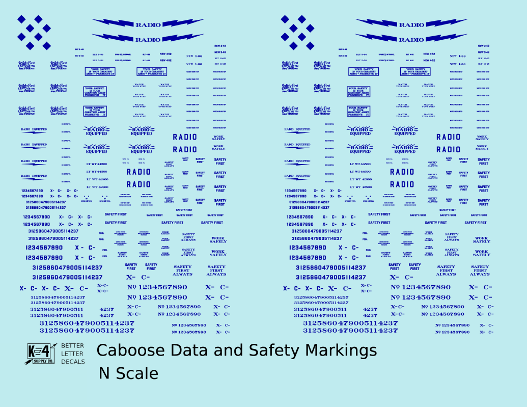 Caboose Data and Markings