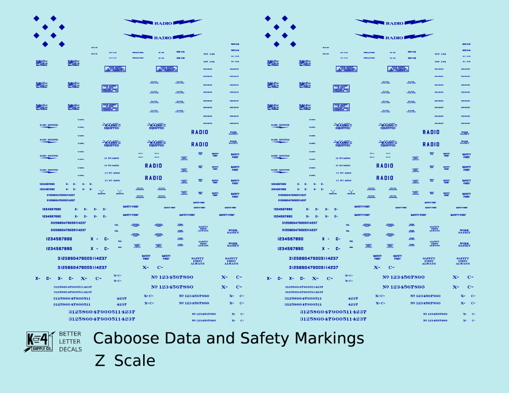 Caboose Data and Markings