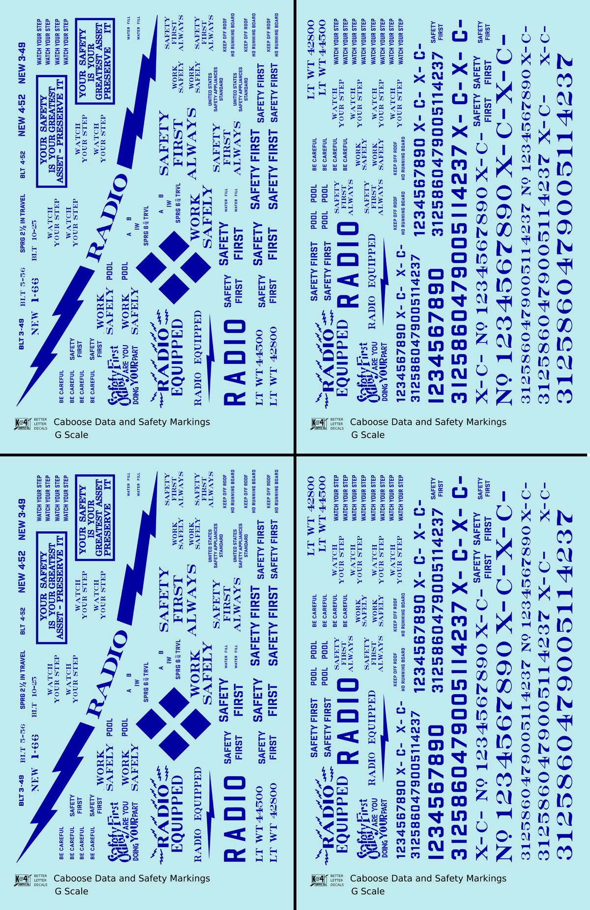 Caboose Data and Markings