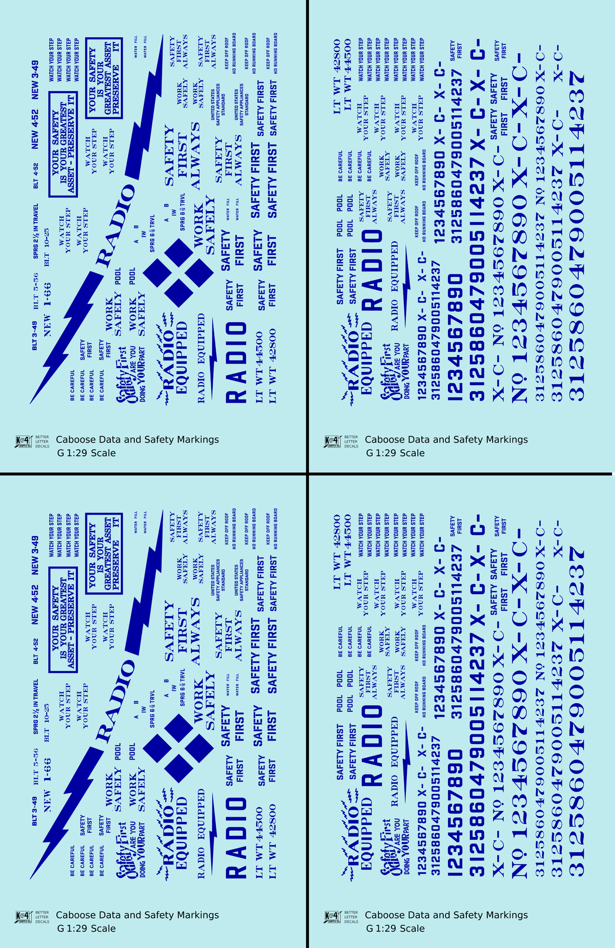 Caboose Data and Markings