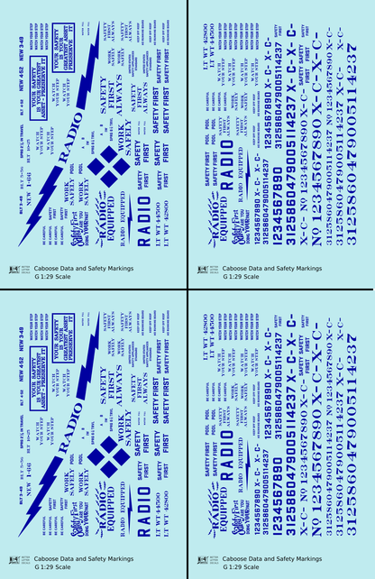 Caboose Data and Markings