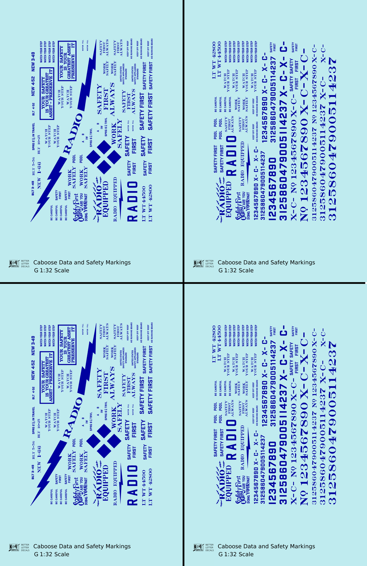 Caboose Data and Markings