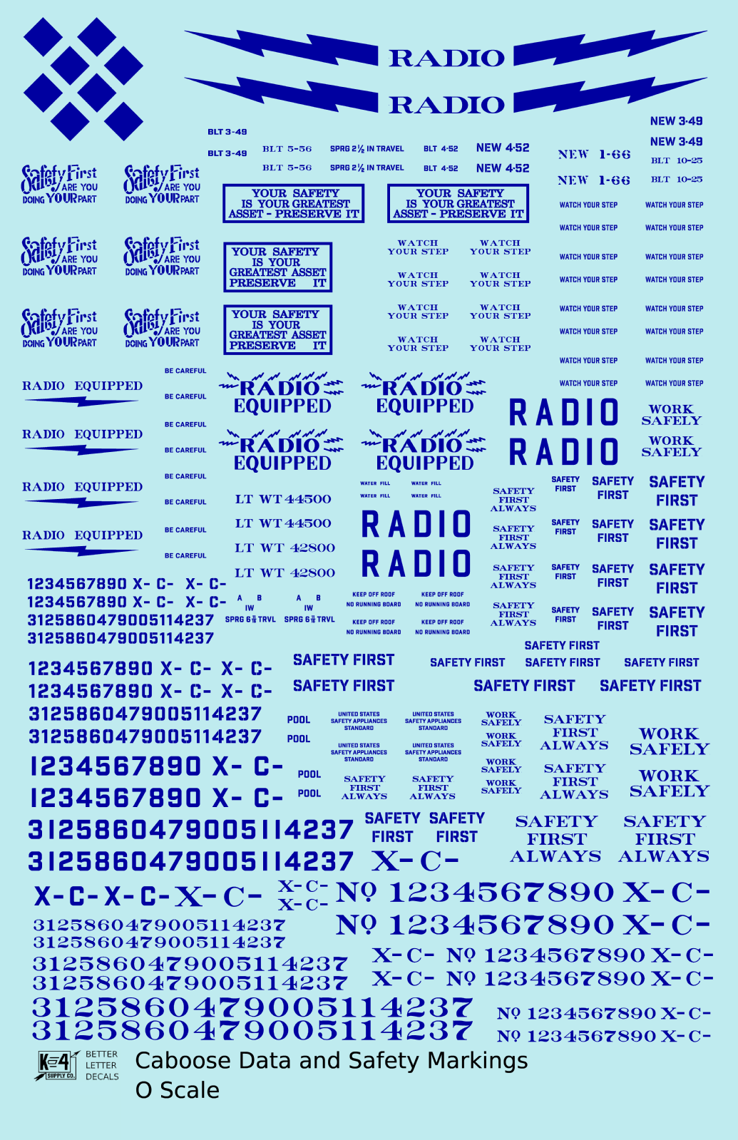 Caboose Data and Markings