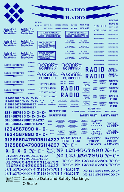 Caboose Data and Markings