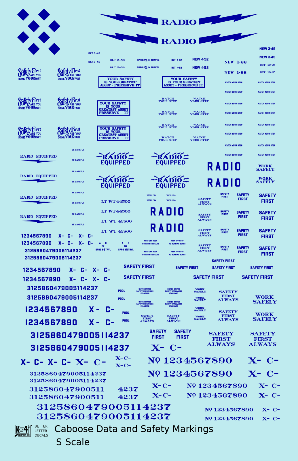 Caboose Data and Markings