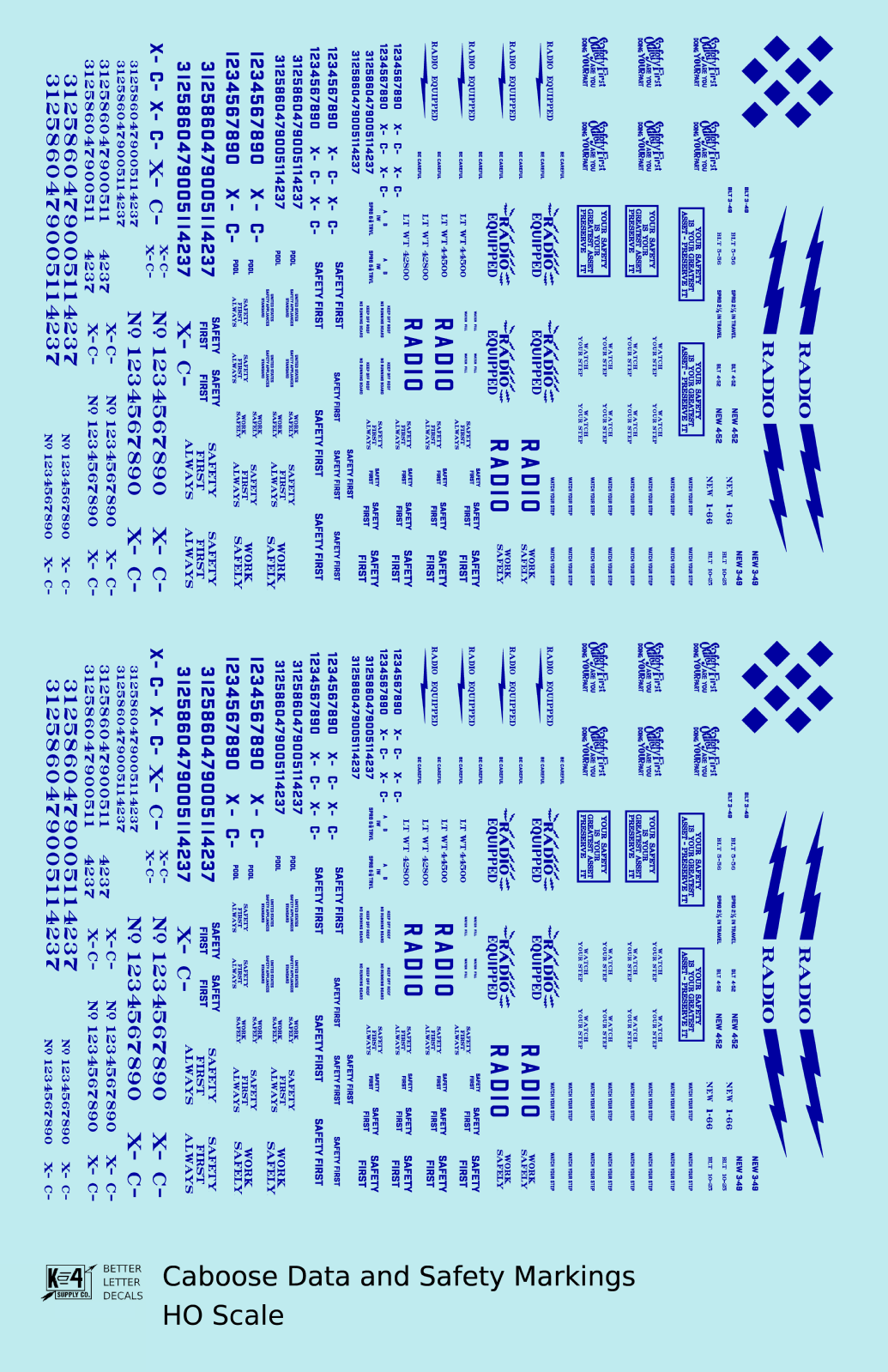 Caboose Data and Markings