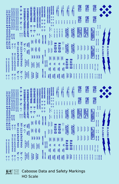 Caboose Data and Markings