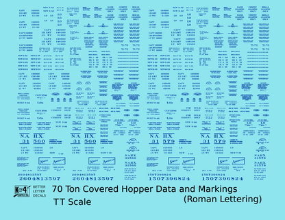 Data Only 70 Ton Covered Hopper Railroad Roman
