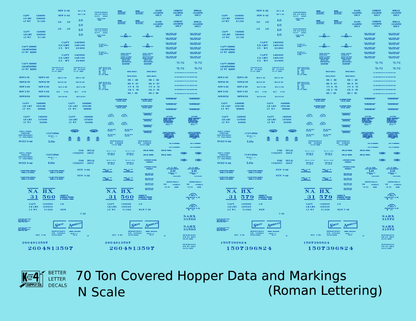 Data Only 70 Ton Covered Hopper Railroad Roman
