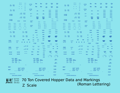 Data Only 70 Ton Covered Hopper Railroad Roman