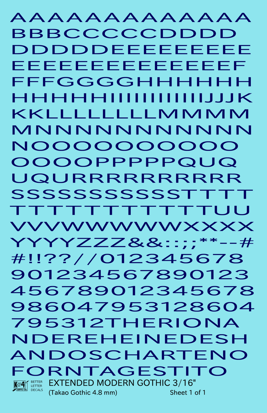Extended Modern Gothic Letter Number Alphabet