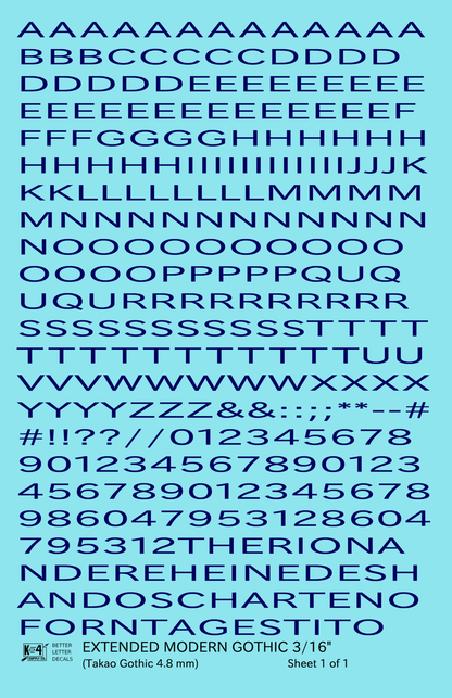 Extended Modern Gothic Letter Number Alphabet