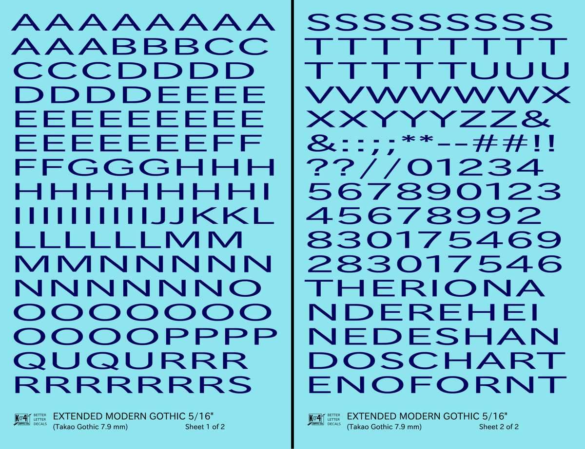 Extended Modern Gothic Letter Number Alphabet