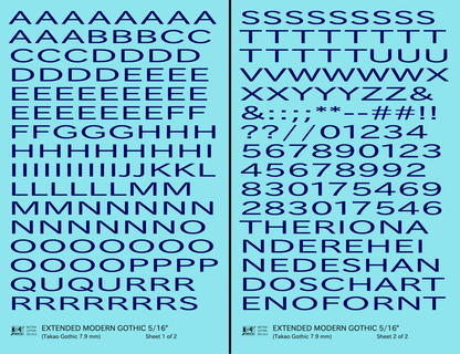 Extended Modern Gothic Letter Number Alphabet