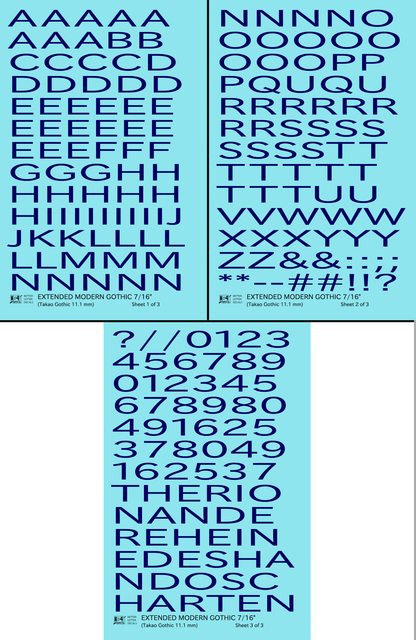 Extended Modern Gothic Letter Number Alphabet