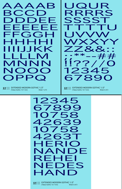 Extended Modern Gothic Letter Number Alphabet