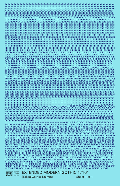 Extended Modern Gothic Letter Number Alphabet