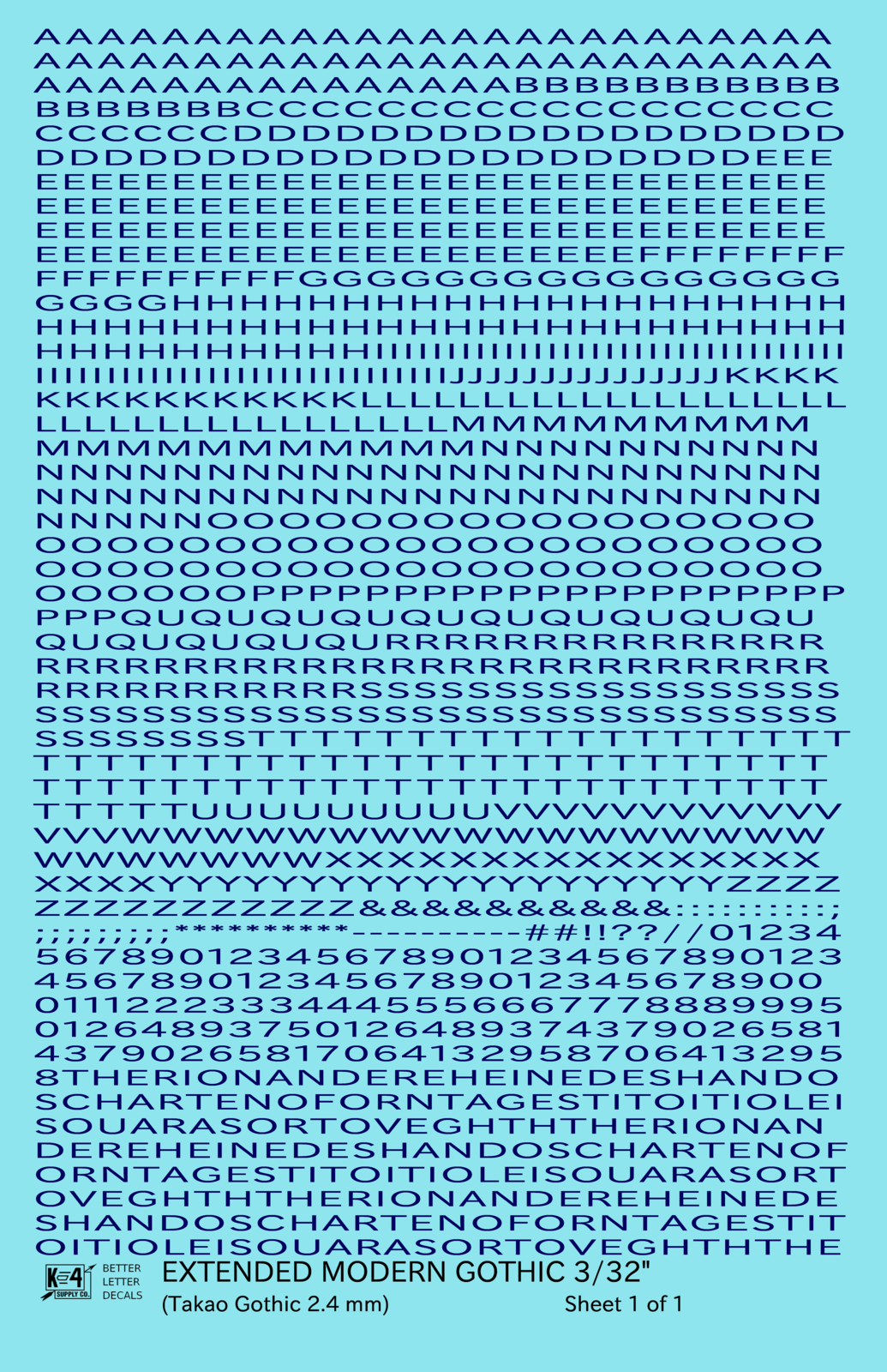 Extended Modern Gothic Letter Number Alphabet