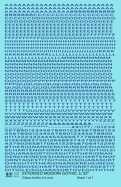 Extended Modern Gothic Letter Number Alphabet