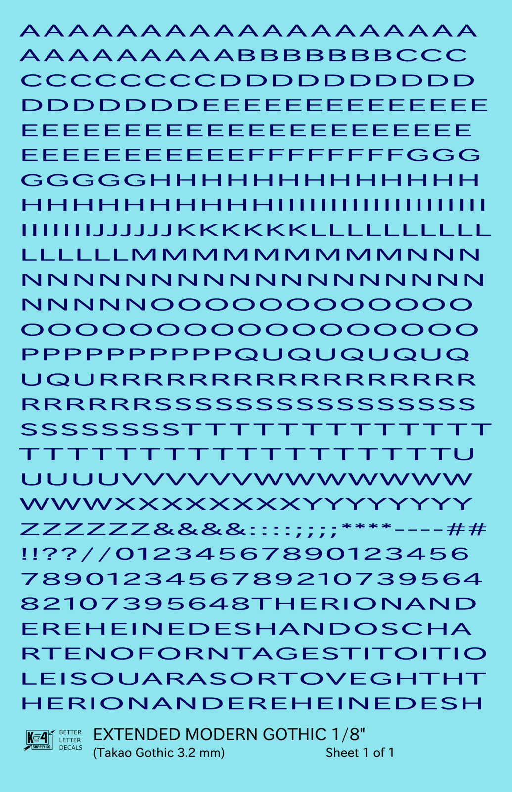 Extended Modern Gothic Letter Number Alphabet