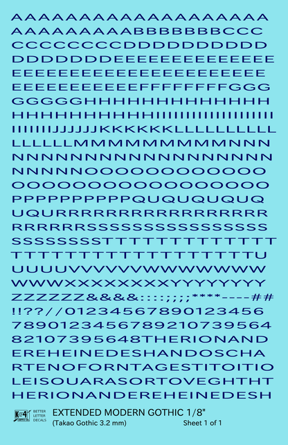 Extended Modern Gothic Letter Number Alphabet
