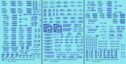 Dimensional and Weight Data 50 To 70 Ton Hopper Car Gothic Font