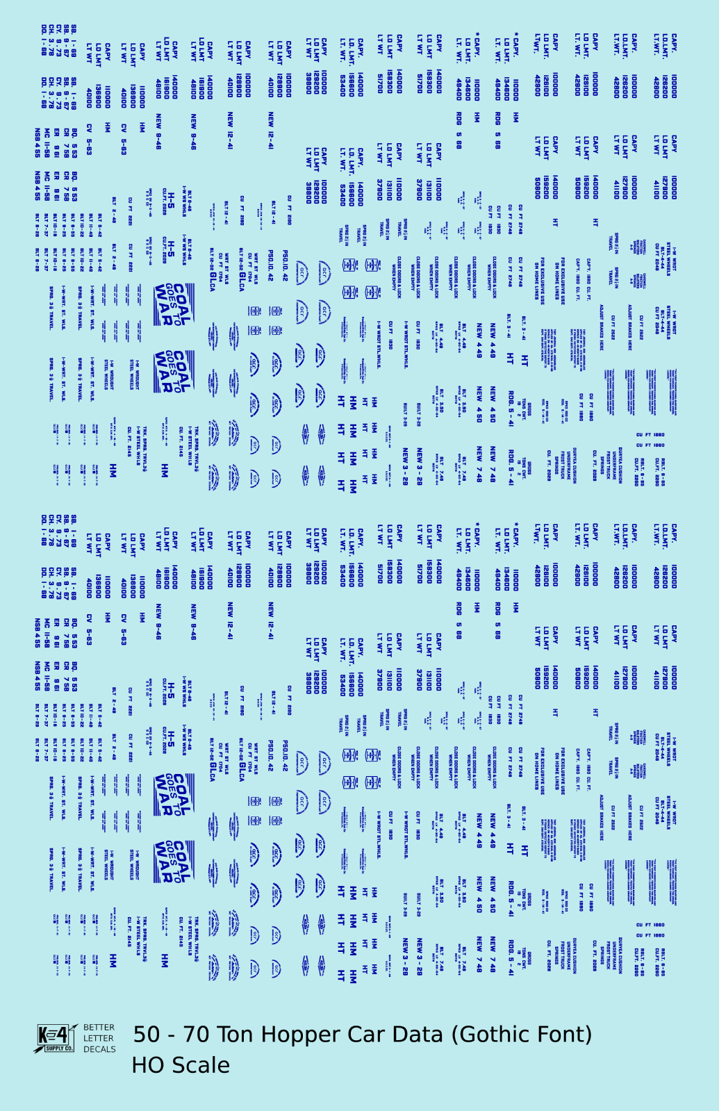 Dimensional and Weight Data 50 To 70 Ton Hopper Car Gothic Font