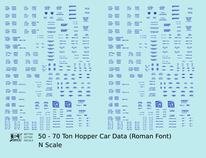 Dimensional and Weight Data 50 To 70 Ton Hopper Car Railroad Roman