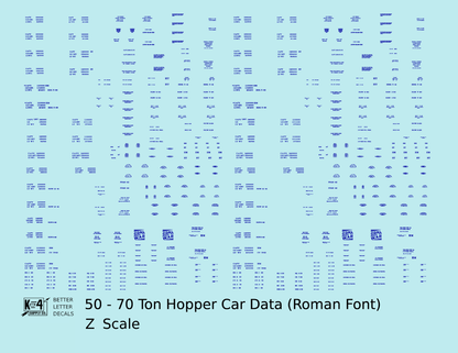 Dimensional and Weight Data 50 To 70 Ton Hopper Car Railroad Roman
