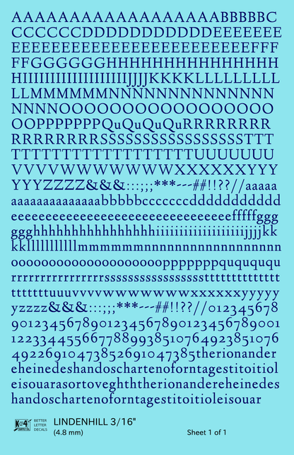 Lindenhill Letter Number Alphabet