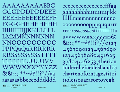 Lindenhill Letter Number Alphabet