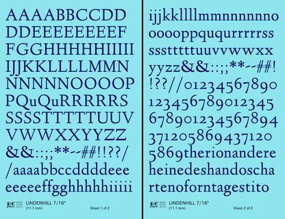 Lindenhill Letter Number Alphabet