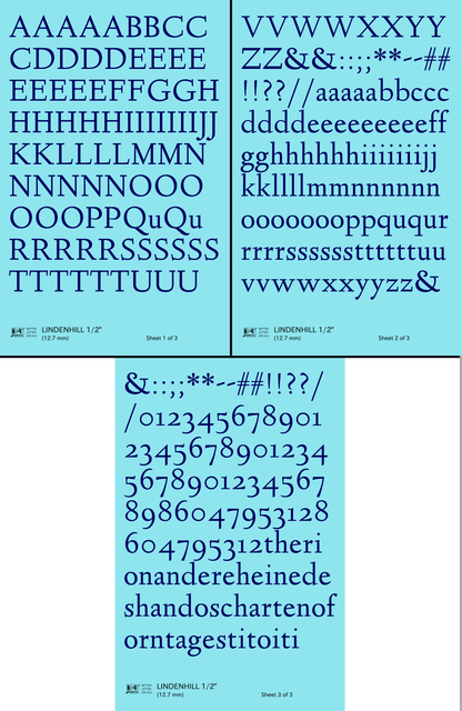 Lindenhill Letter Number Alphabet