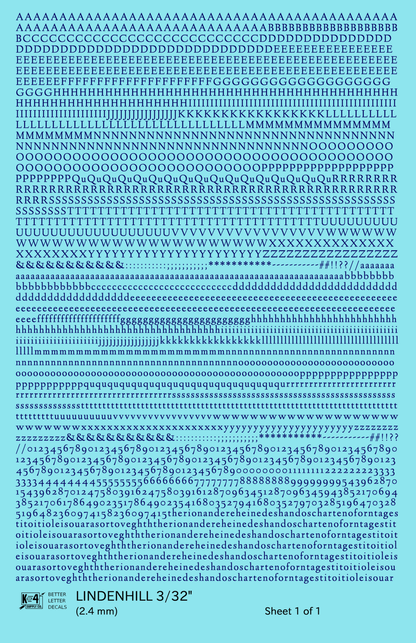 Lindenhill Letter Number Alphabet