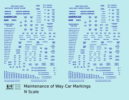 Maintenance Of Way (MOW) Data and Markings
