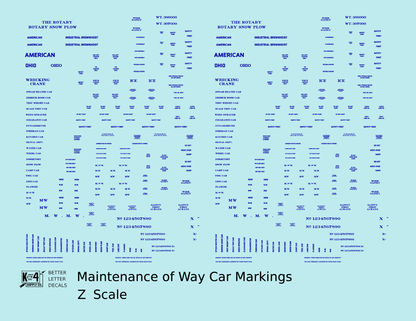 Maintenance Of Way (MOW) Data and Markings