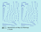 Maintenance Of Way (MOW) Data and Markings