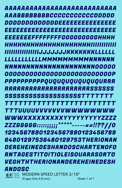 Modern Speed Letter Letter Number Alphabet