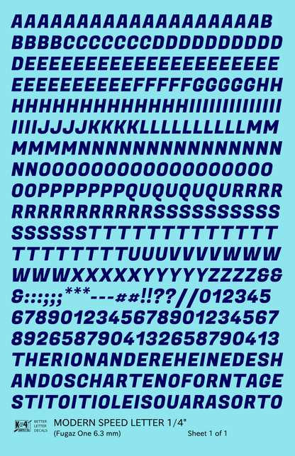 Modern Speed Letter Letter Number Alphabet