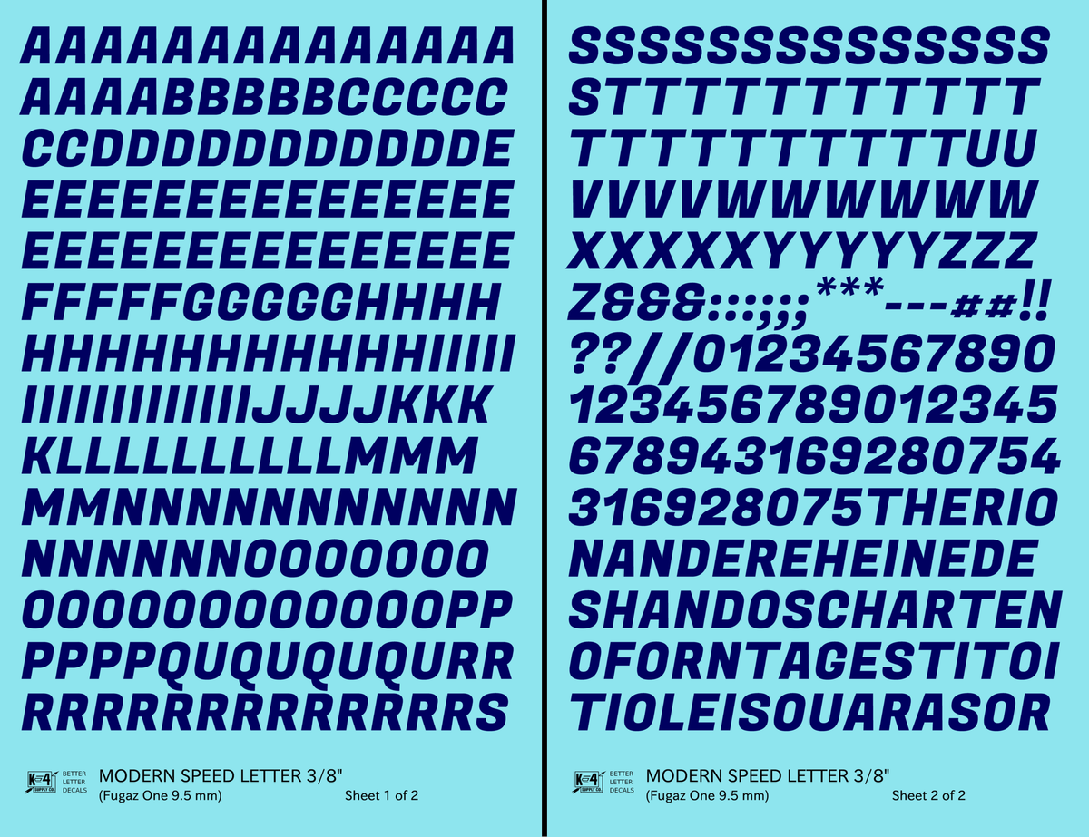 Modern Speed Letter Letter Number Alphabet