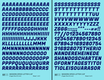 Modern Speed Letter Letter Number Alphabet