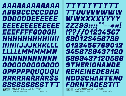 Modern Speed Letter Letter Number Alphabet