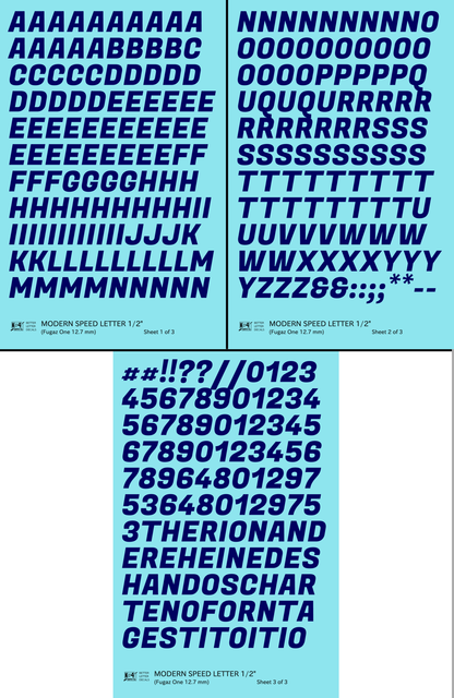 Modern Speed Letter Letter Number Alphabet