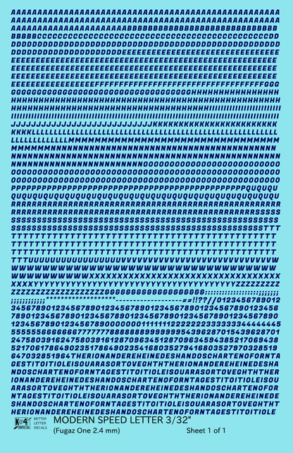 Modern Speed Letter Letter Number Alphabet
