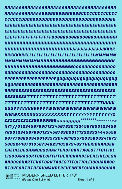 Modern Speed Letter Letter Number Alphabet